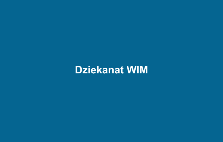 Dziekanat WIM